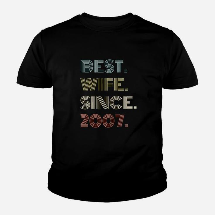 14Th Wedding Anniversary Gift Best Wife Since 2007 Youth T-shirt