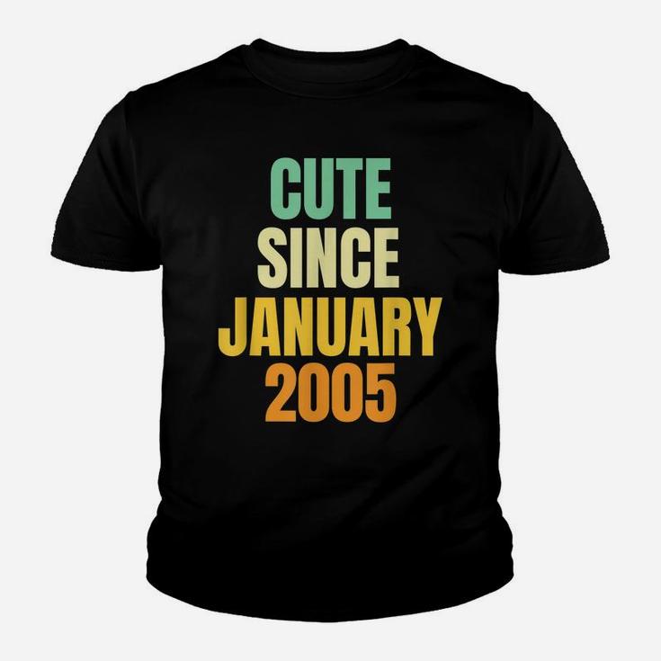 16Th Birthday Gift | Cute Since January 2005 Youth T-shirt