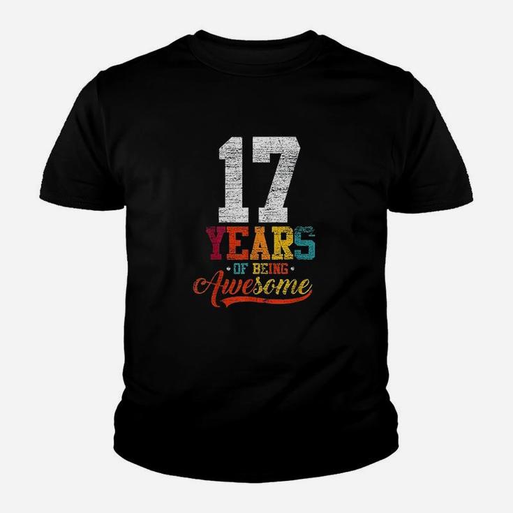 17 Years Of Being Awesome Gifts 17 Years Old 17Th Birthday Youth T-shirt