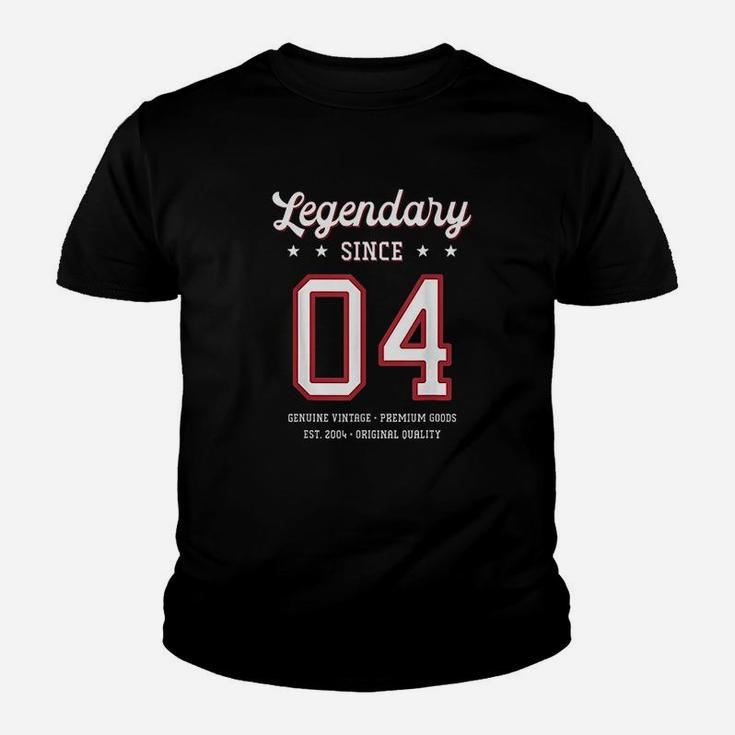 17Th Birthday Gift Legendary Since 2004 Youth T-shirt