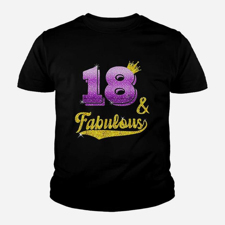 18 And Fabulous 18 Years Old Gift Youth T-shirt