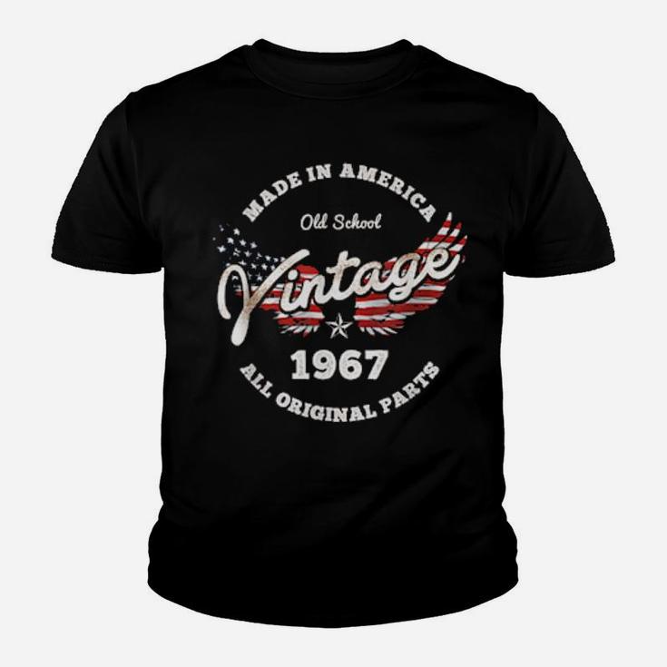 1967 Old School Made America 54Th Birthday Distressed Shirt Youth T-shirt