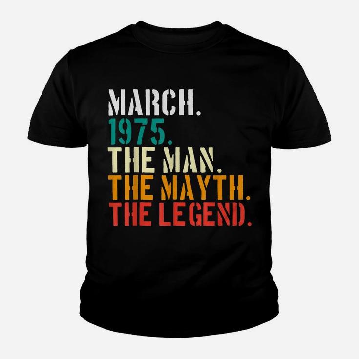 1975 Vintage Born Man Myth Legend 45 Years Old T-Shirt Youth T-shirt