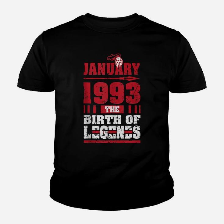 1993 The Birth Of Legends 27 Years Old 27Th Birthday Gifts Youth T-shirt