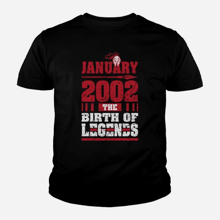 2002 The Birth Of Legends Fun Gift For 18 Yrs Years Old 18Th Sweatshirt Youth T-shirt