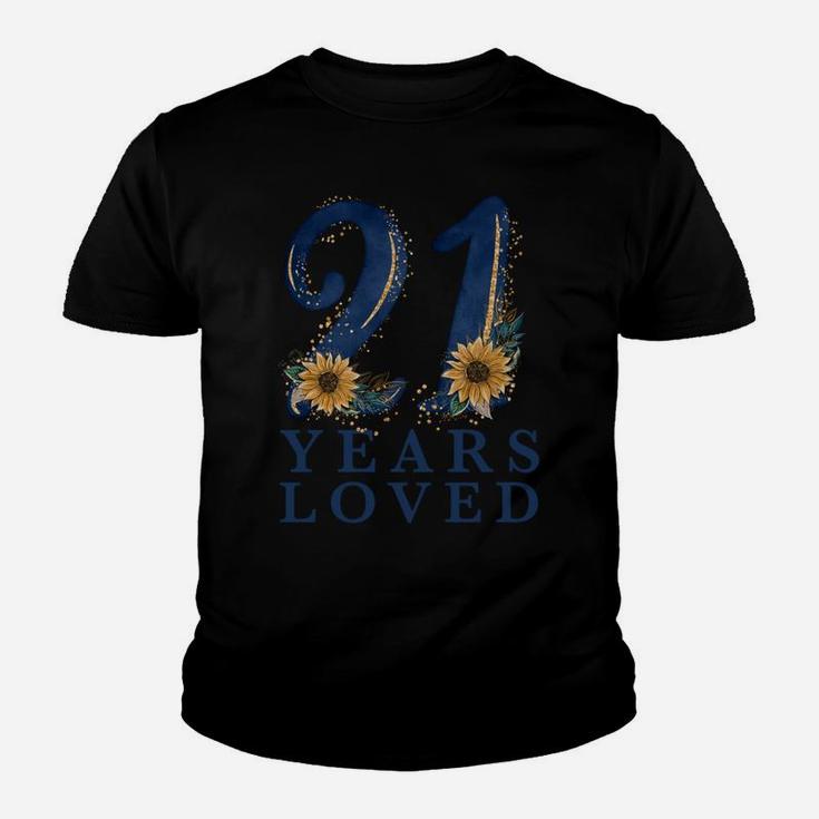 21 Year Old | 21St Birthday For Women | 21 Years Loved Youth T-shirt
