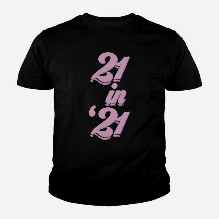 21St Birthday Born In 2000 Retro Fonts Women's 21 In 21 Youth T-shirt