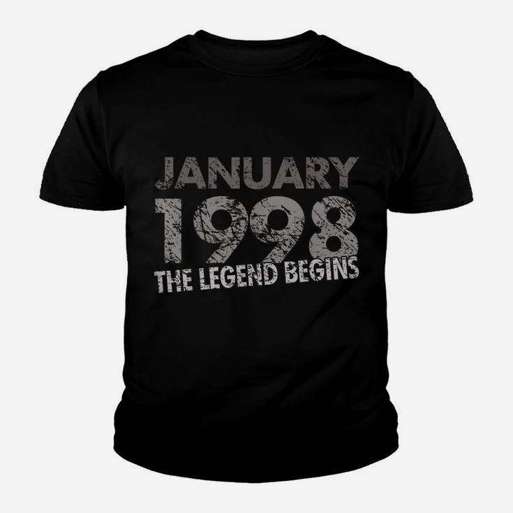 21St Birthday Shirt - January 1998 - The Legend Begins Youth T-shirt
