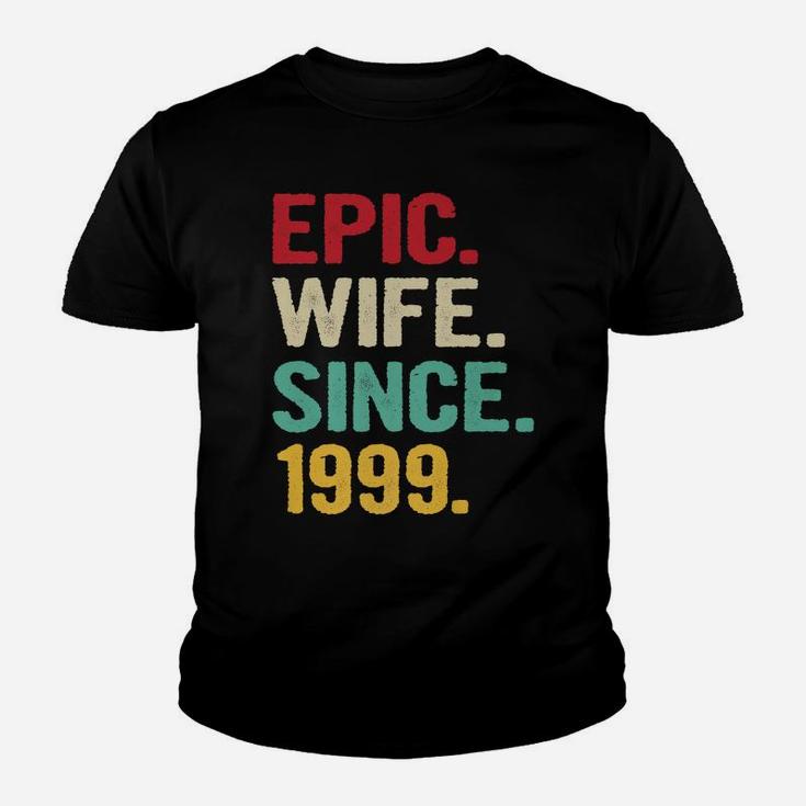 22Nd Wedding Anniversary Gifts For Her Epic Wife Since 1999 Youth T-shirt