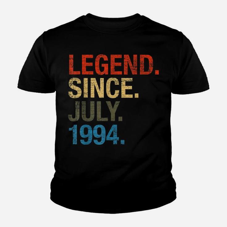 25Th Birthday Gifts Year Old - Legend Since July 1994 Youth T-shirt