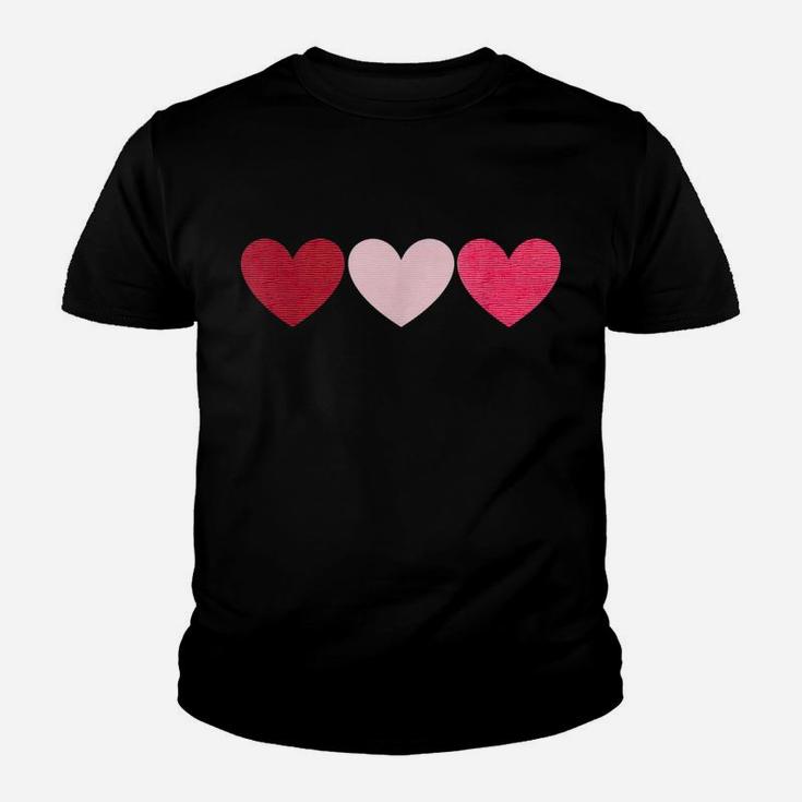 3 Hearts Cool Vintage Retro Valentines Day Gift Women Men Youth T-shirt