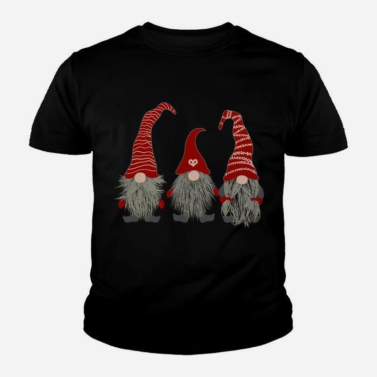 3 Nordic Gnomes Swedish Nisse Tomte Christmas Pajama Gift Youth T-shirt