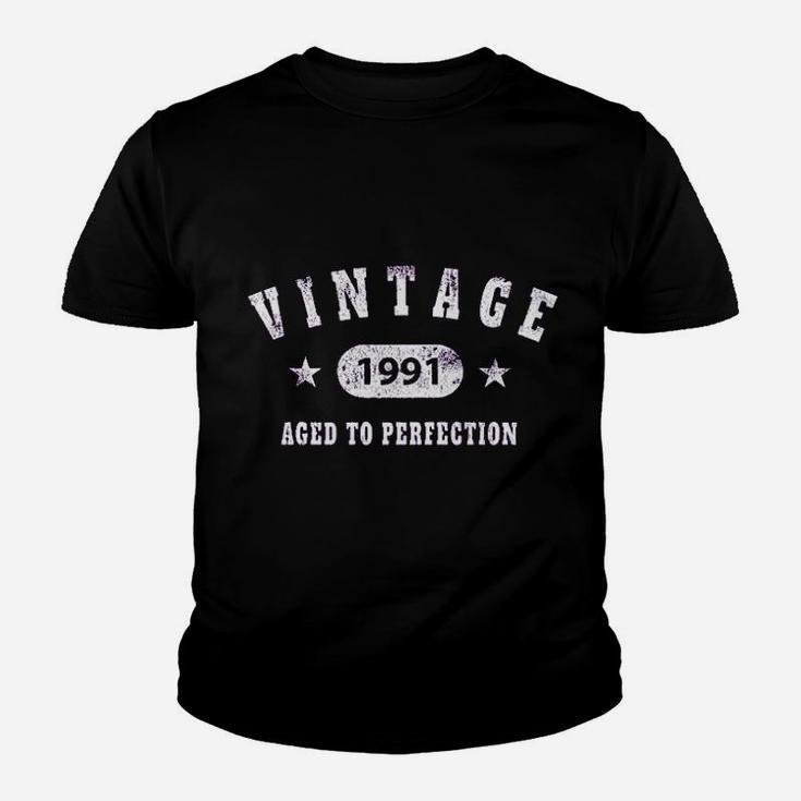 30Th Birthday Gift Vintage 1991 Aged To Perfection Youth T-shirt