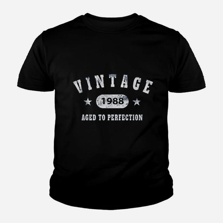 33Rd Birthday For Men  Vintage 1988 Aged To Perfection Youth T-shirt