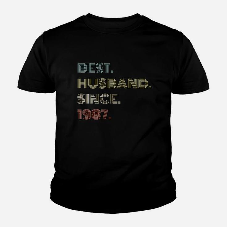 34Th Wedding Anniversary Gift Best Husband Since 1987 Youth T-shirt