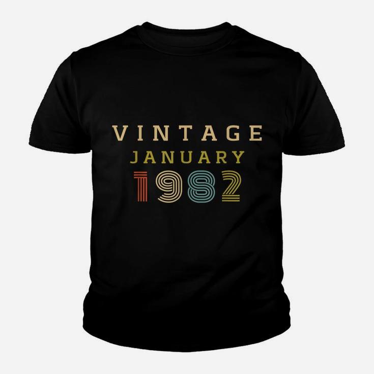38 Year Old Birthday Gift Vintage 1982 January Youth T-shirt