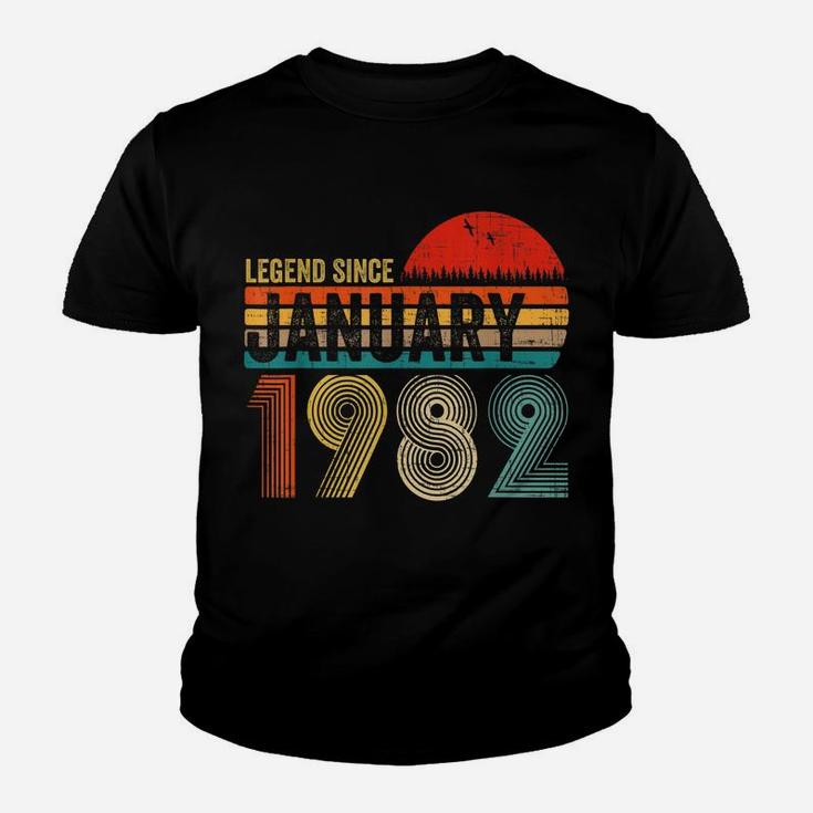 39 Years Old Retro Birthday Gift Legend Since January 1982 Youth T-shirt