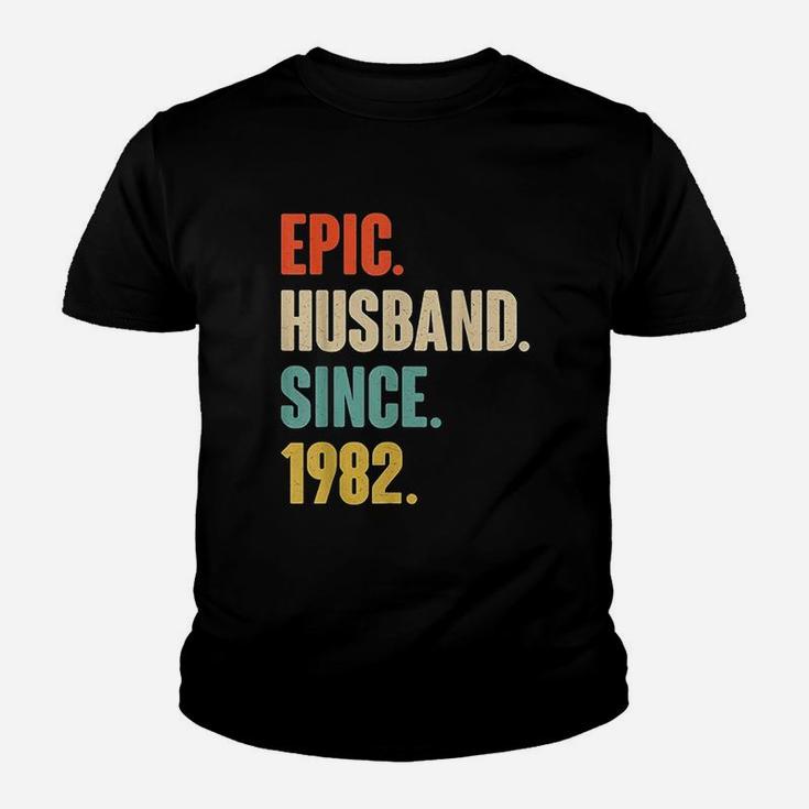 39Th Wedding Anniversary Epic Husband Since 1982 Youth T-shirt