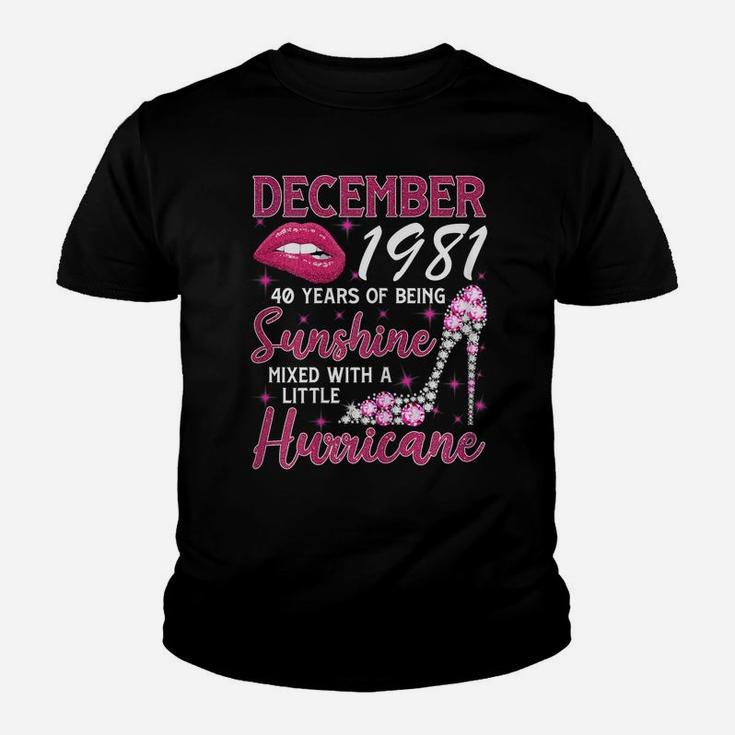 40 Year Old Gift December 1981 40 Years Of Being Sunshine Youth T-shirt