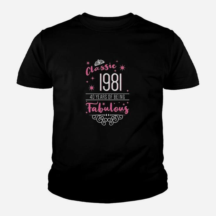 40Th Birthday Gifts Classic 1981 40 Years Fabulous Youth T-shirt