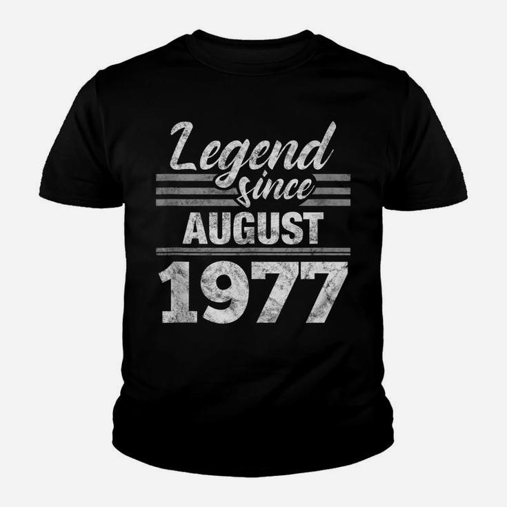 42Nd Birthday Gift Legend Since August 1977 Youth T-shirt