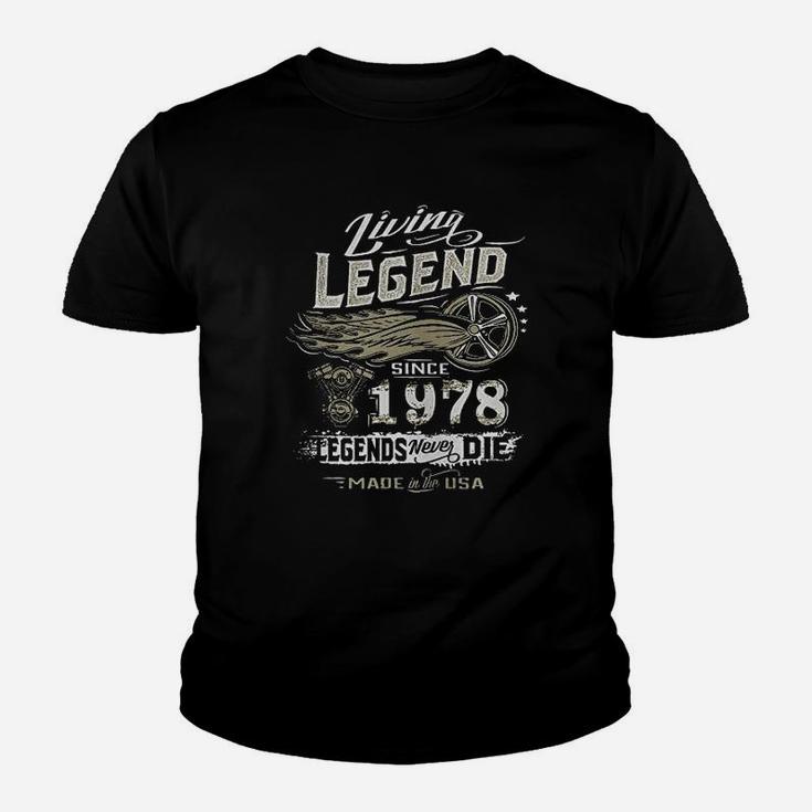 43Th Birthday Living Legend Born In 1978 Short Sleeve Youth T-shirt