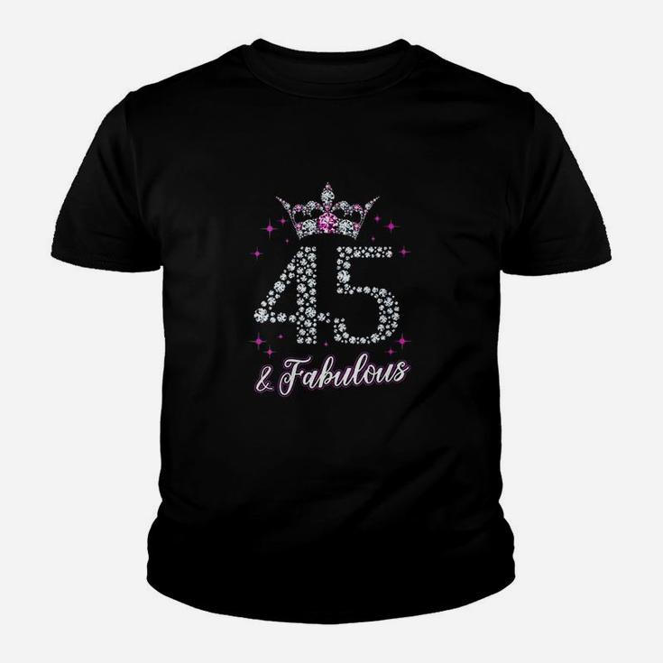 45 And Fabulous 45Th Birthday Gift Youth T-shirt