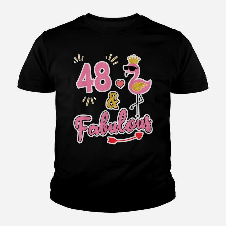 48 And Fabulous - 48 Years Old Gift - 48Th Birthday Youth T-shirt