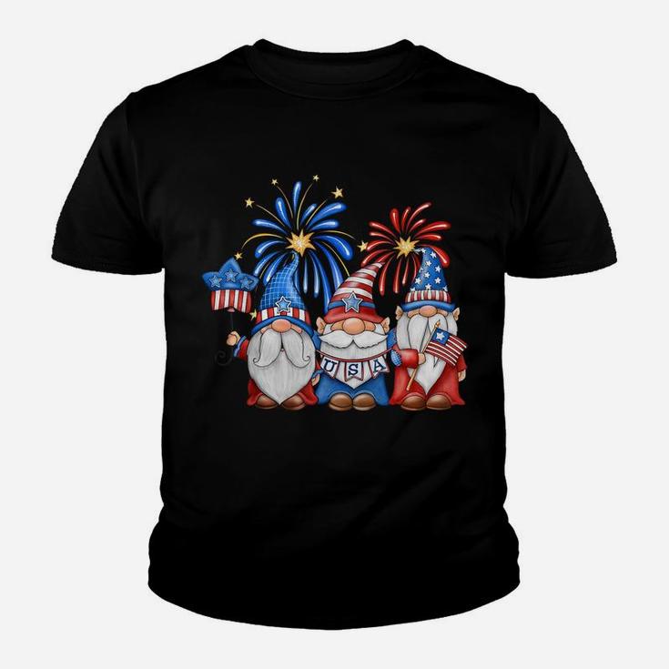 4Th Of July American Gnomes Celebrating Independence Day Youth T-shirt
