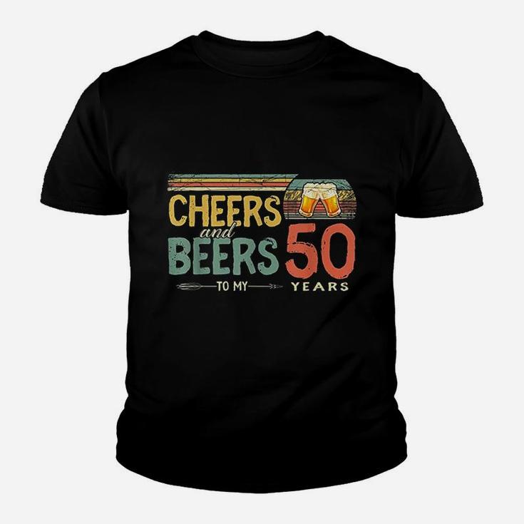 50Th Birthday Cheers And Beers To 50 Years Old Youth T-shirt