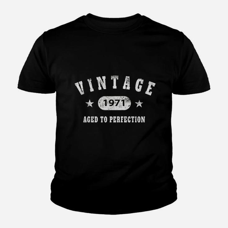 50Th Birthday Gift Vintage 1971 Aged To Perfection Youth T-shirt