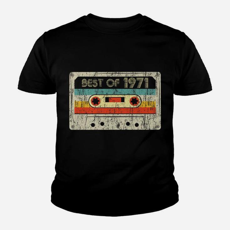 50Th Birthday Gifts Best Of 1971 Retro Cassette Tape Vintage Youth T-shirt