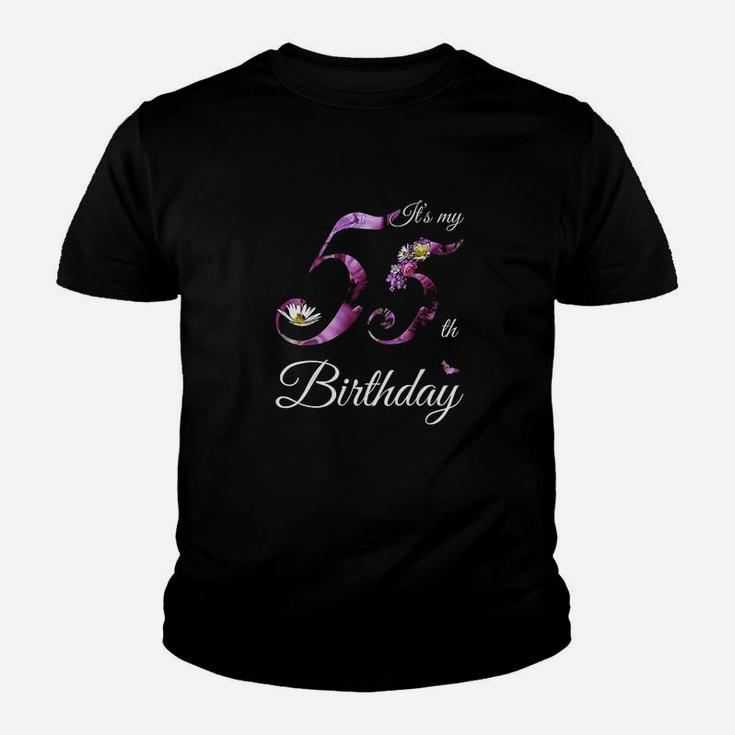 55 Year Old Floral 1966 Its My 55Th Birthday Gift Youth T-shirt