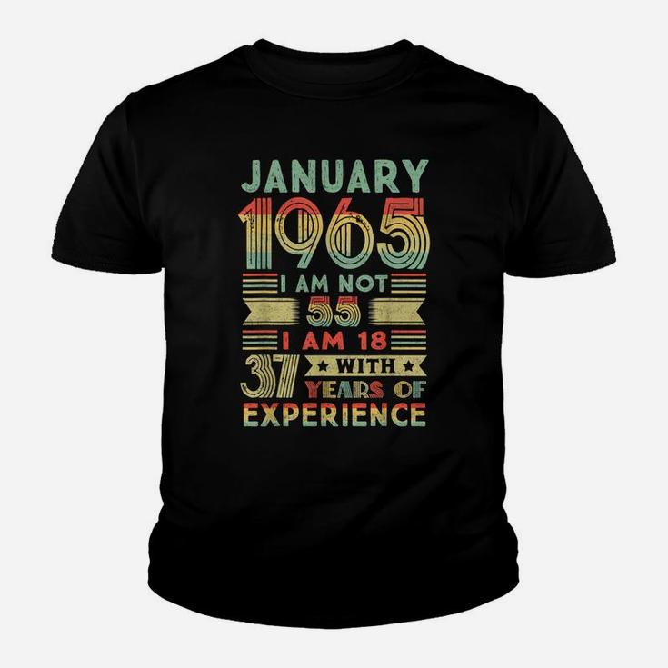55 Year Old Gift 55Th Birthday Gift January 1965 Youth T-shirt