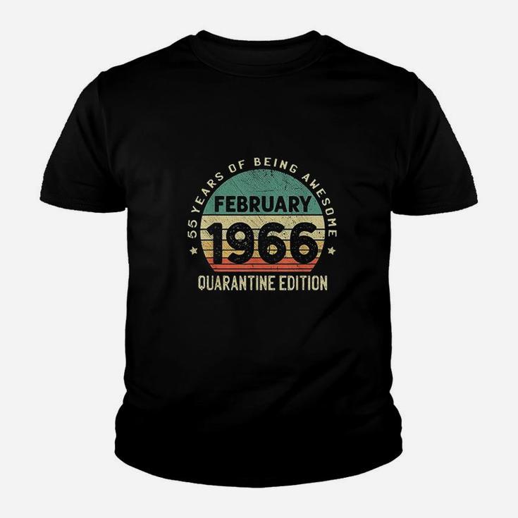 55 Years Old 55Th Birthday  Vintage February 1966 Youth T-shirt