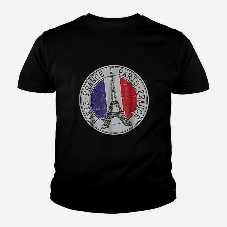 583 Paris France Eiffel Tower Travel Youth T-shirt