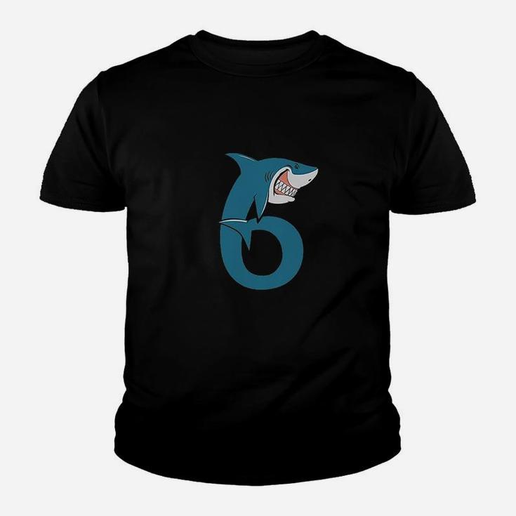 6Th Birthday Shark Party Gift For Six Years Old Youth T-shirt