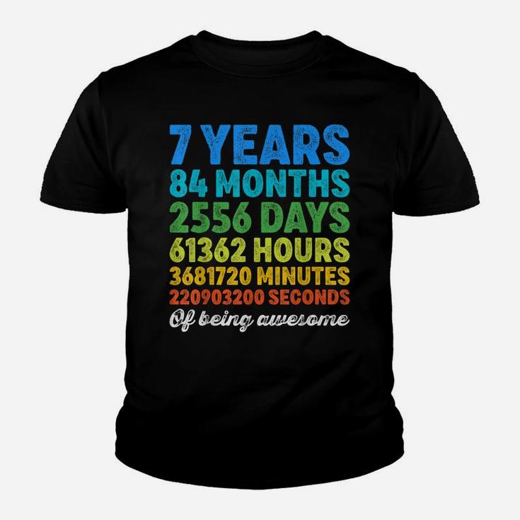 7 Years Old 7Th Birthday Shirt Vintage Retro Countdown Youth T-shirt