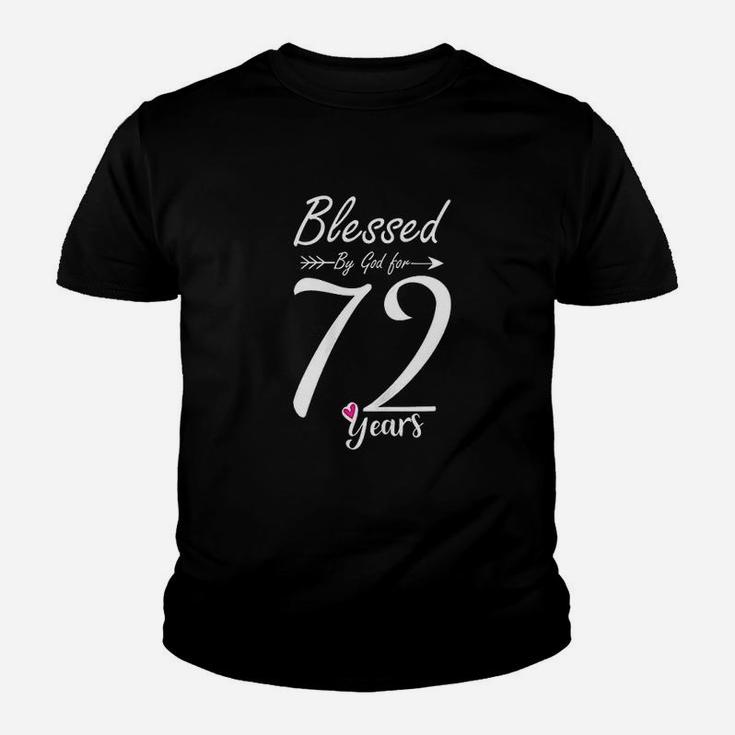 72Nd Birthday Gift And Blessed For 72 Years Birthday Youth T-shirt