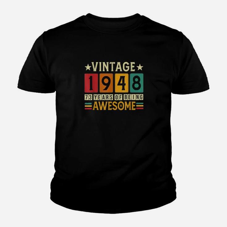 73Rd Birthday And 1948 Retro 73 Yrs Old Youth T-shirt