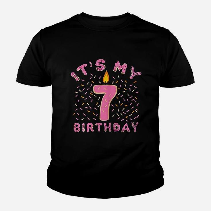 7Th Birthday 7 Years Old Donut Lover Youth T-shirt