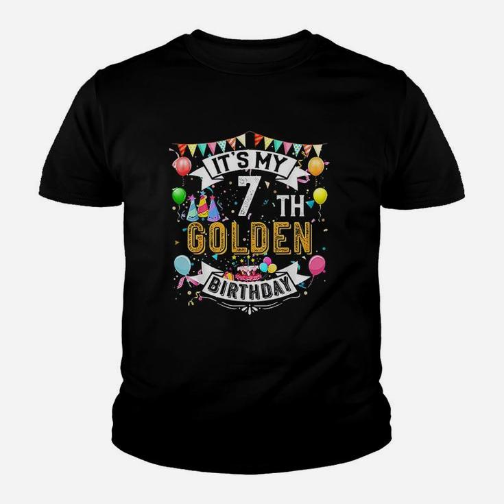 7Th Golden Birthday Vintage Youth T-shirt