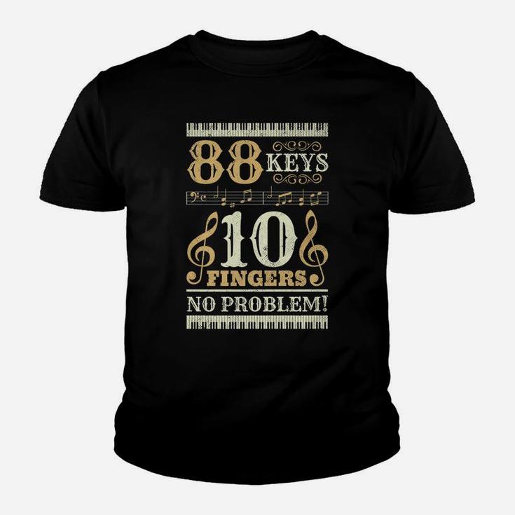 88 Keys 10 Fingers Piano Lover Players Funny Musical Pianist Youth T-shirt