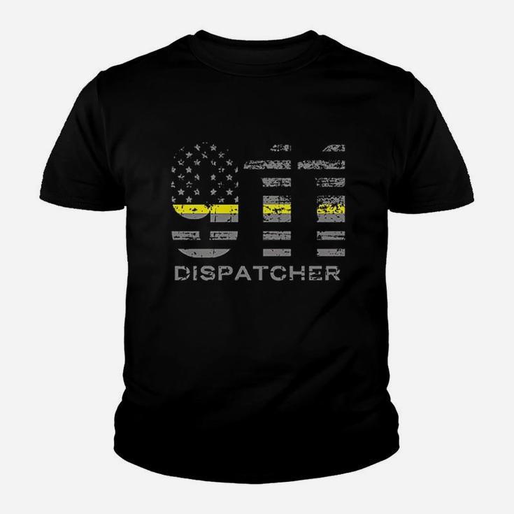 911 Dispatcher Thin Yellow Line Flag Youth T-shirt