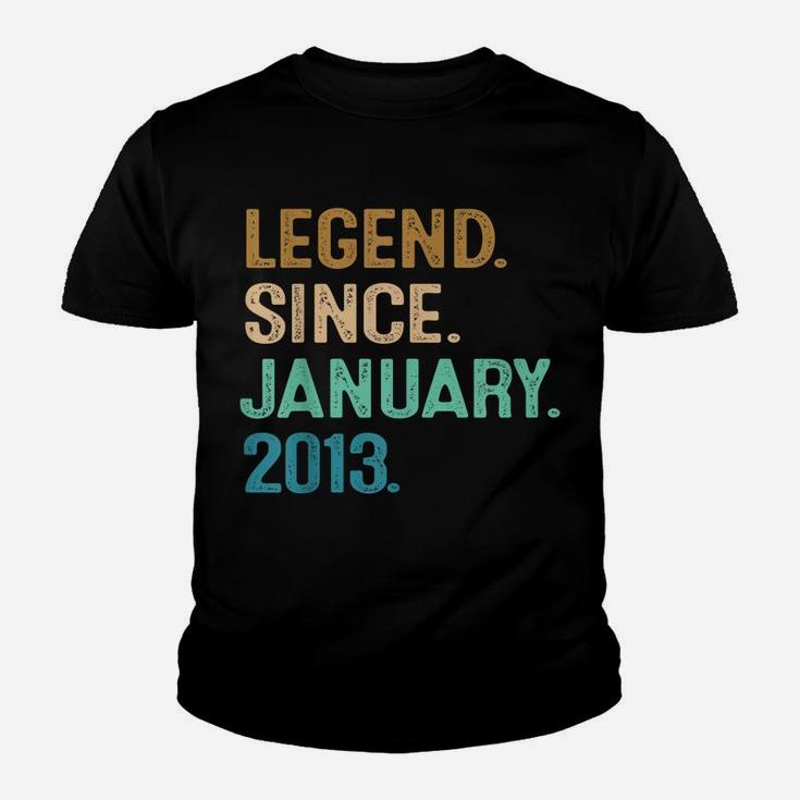 9Th Birthday Gifts 9 Year Old Legend Since January 2013 Youth T-shirt