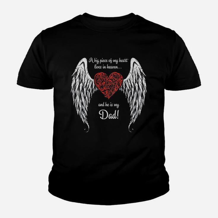 A Big Piece Of My Heart In Heaven He Is My Dad Youth T-shirt
