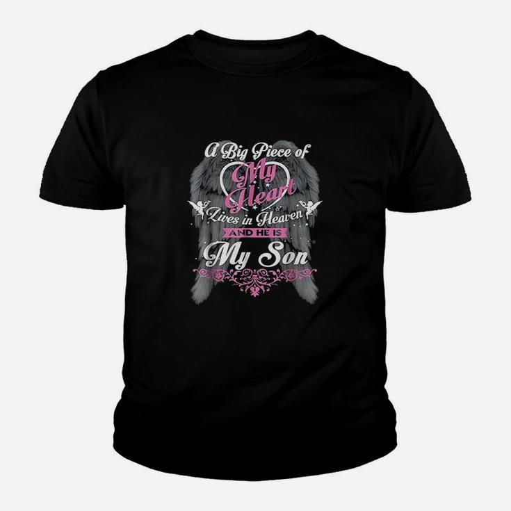 A Big Piece Of My Heart Lives In Heaven And He Is My Son Youth T-shirt
