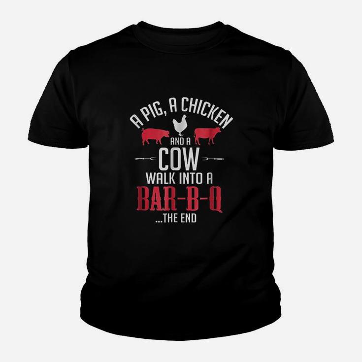 A Pig A Chicken And A Cow Funny Bbq Youth T-shirt