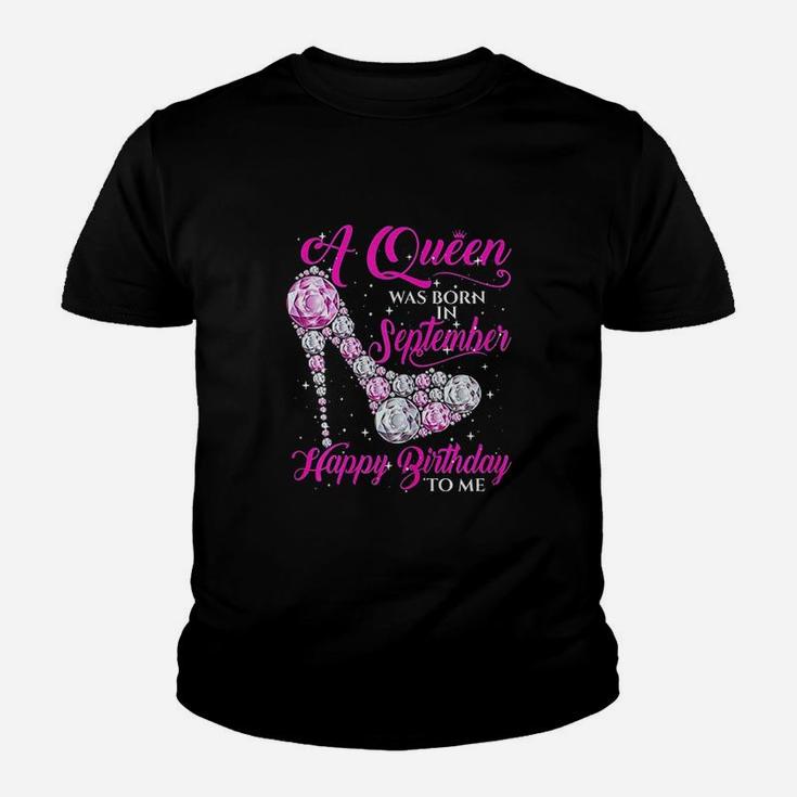 A Queen Was Born In September Lovely Birthday Gift Youth T-shirt