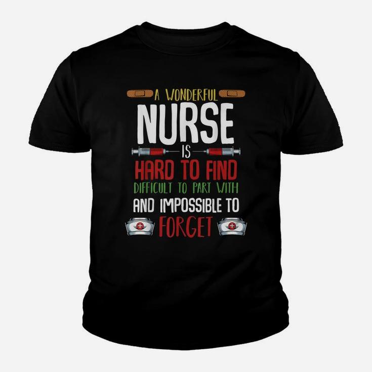 A Wonderful Nurse Is Hard To Find Funny Nursing School Quote Youth T-shirt